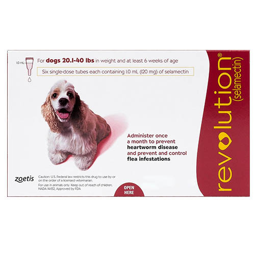 Revolution for Medium Dogs 20.1-40lbs (Red)