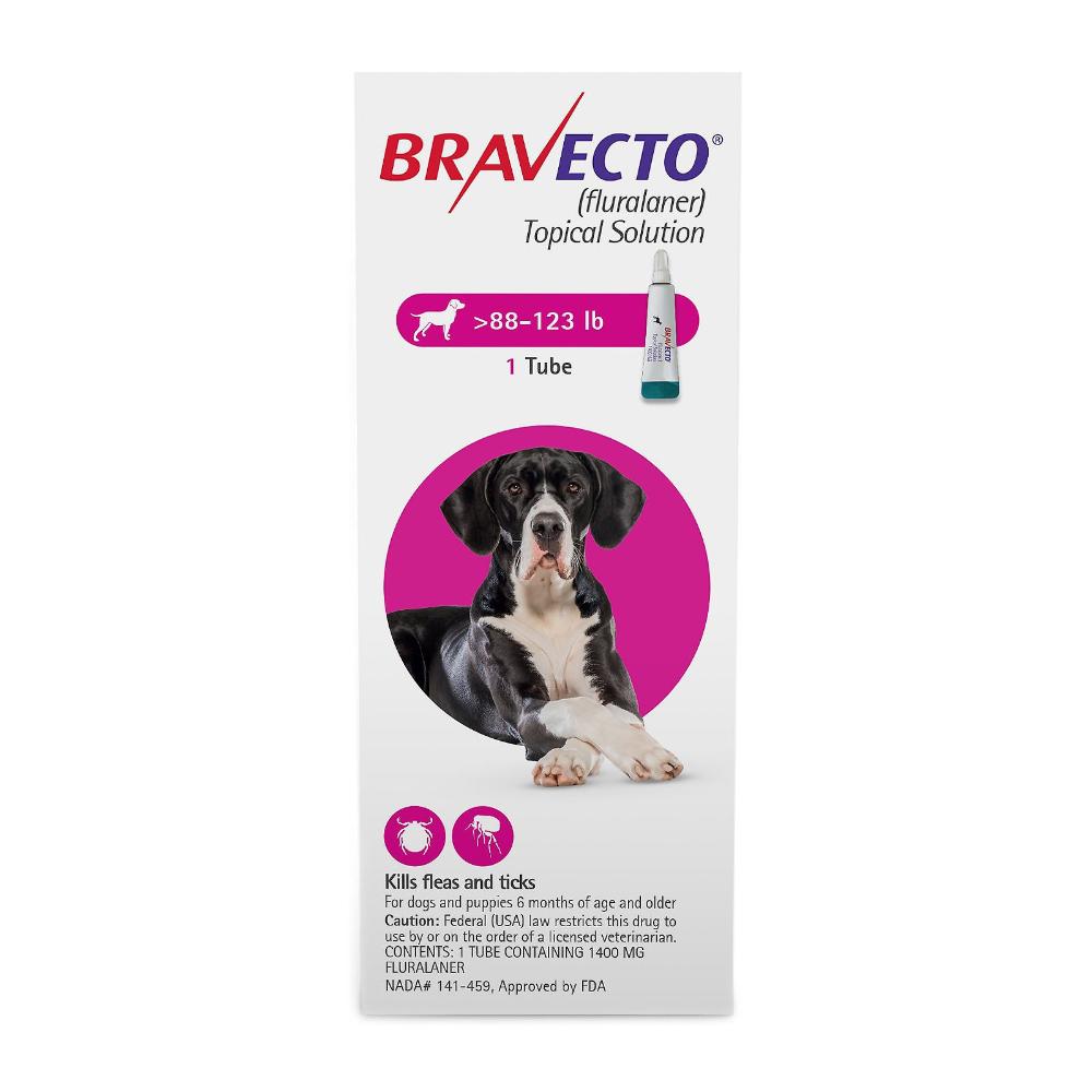 Bravecto Topical for X-Large Dogs (above 88 lbs) Pink