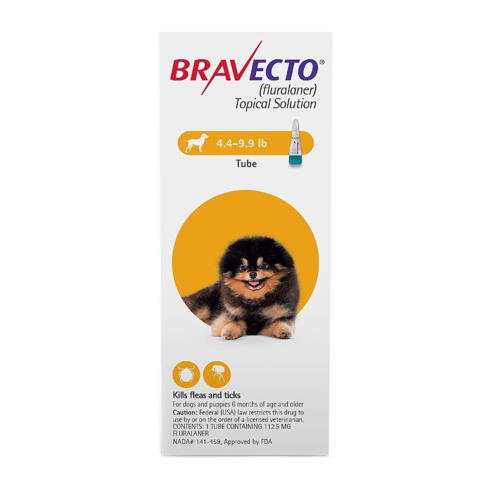 Bravecto Topical for X-Small Dogs (4.4 - 9.9 lbs) Yellow