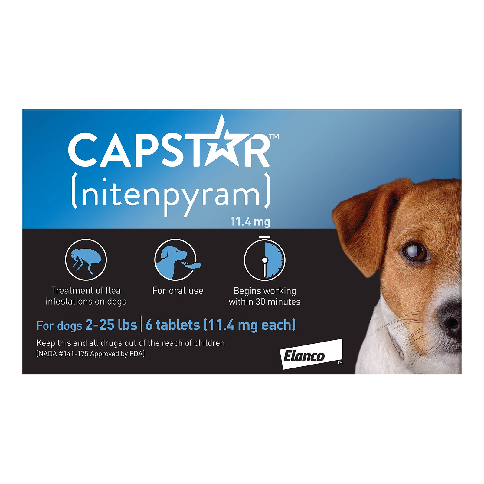 Capstar Small Dog 11mg 2-25 lbs Blue