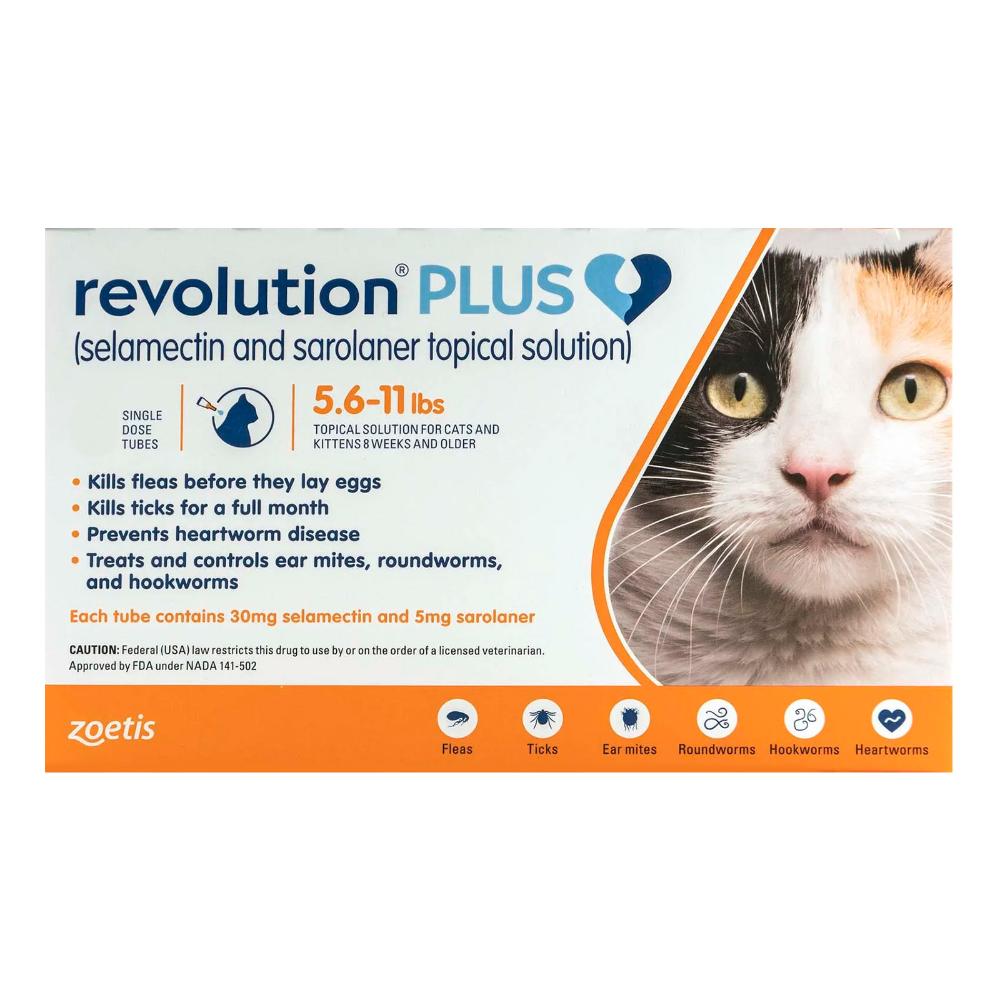 Revolution Plus for Medium Cats 5.5-11lbs (2.5-5Kg) Orange