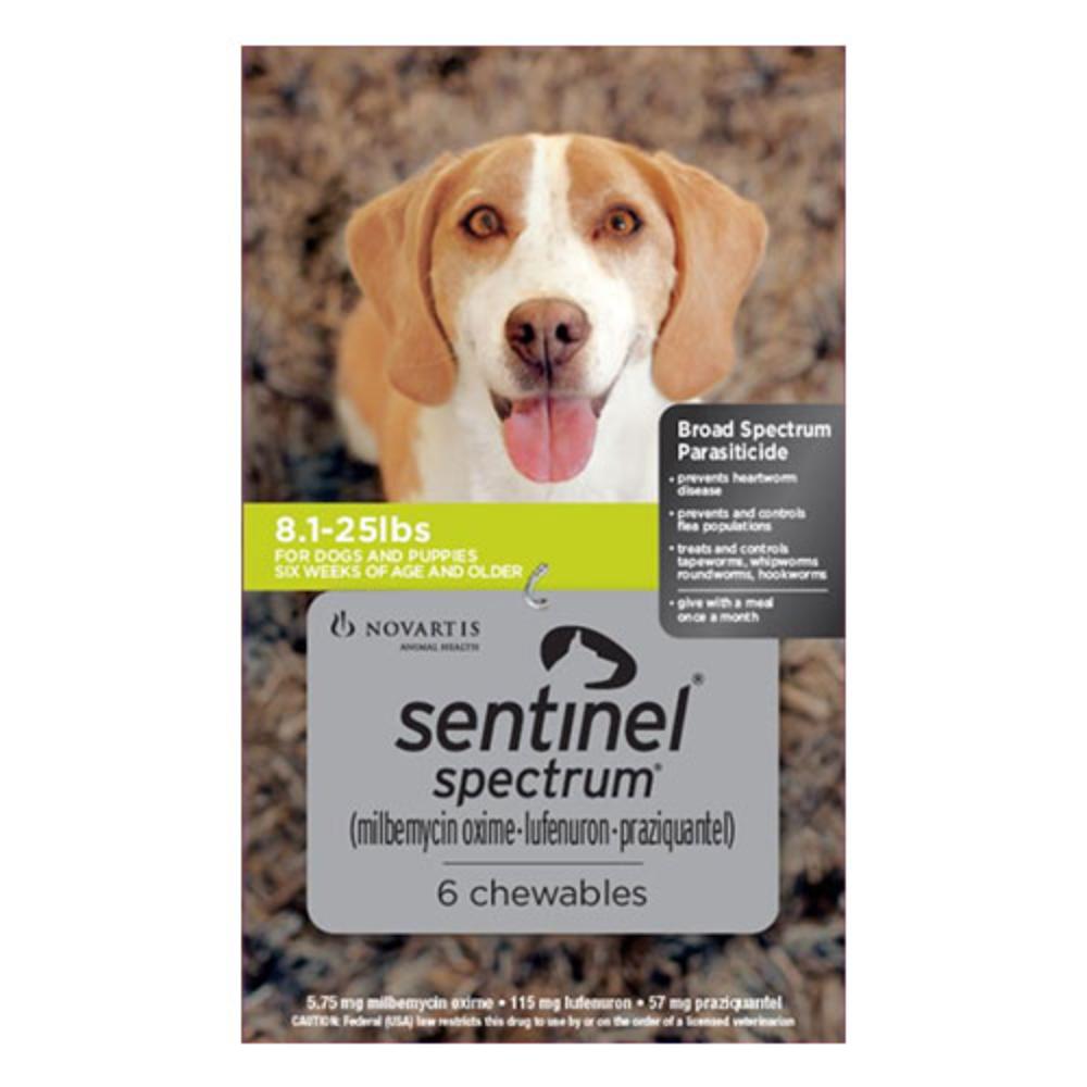 Sentinel Spectrum Green for Dogs 8.1-25 lbs